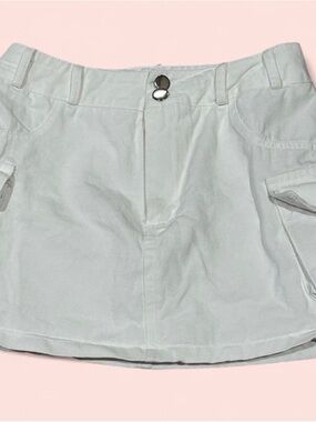 Women's White Utility Mini Skort